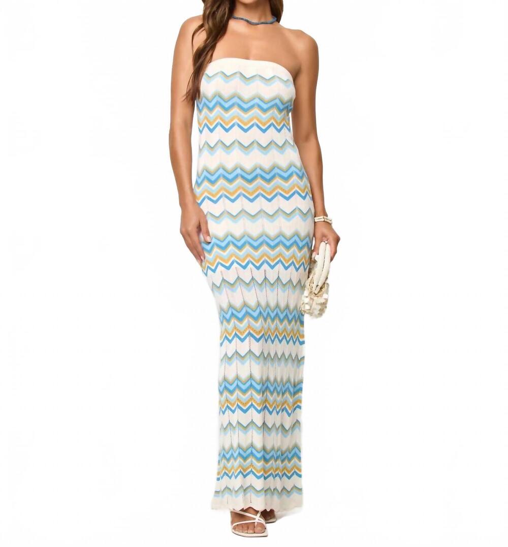 NEW L*SPACE hallie strapless maxi dress in white